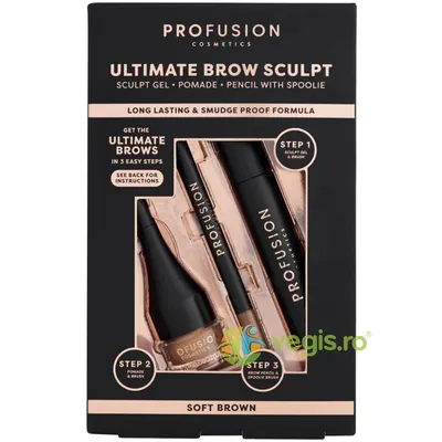 Kit pentru Sculptarea Sprancenelor Ultimate Brow Sculpt Soft Brown