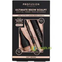 Kit pentru Sculptarea Sprancenelor Ultimate Brow Sculpt Soft Brown