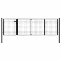 vidaXL Poartă de grădină din oțel 350x100 cm antracit