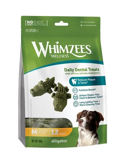 WHIMZEES Recompense Dentare Aligator, pentru caini M 12 buc.