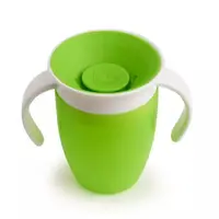 Cana Miracle 360 Munchkin cu manere 207ml 6L+ green
