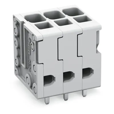 PCB terminal block; 4 mm²; Pin spacing 5 mm; 9-pole; Push-in CAGE CLAMP®; 4,00 mm²; gray