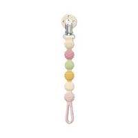 Lant pentru suzeta din silicon, clips de prindere, BPA free, Pink Mix