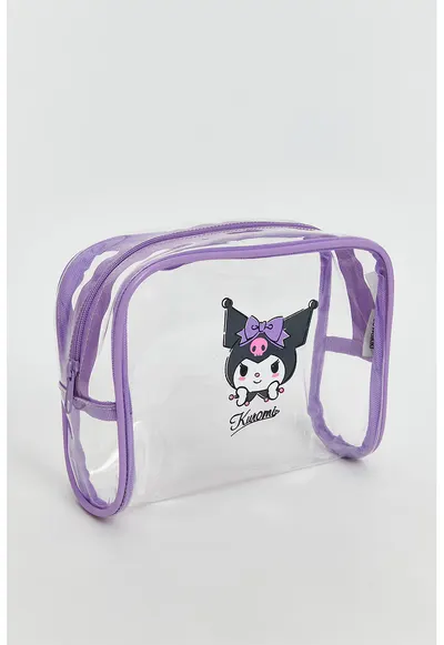 Portfard cu Kuromi - Ametist/Transparent