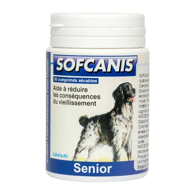 Sofcanis Senior supliment câini: 50 comprimate, complex antioxidant