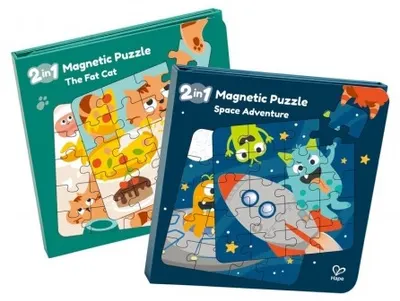 Carte cu puzzle magnetic Hape - 41 piese, sortiment