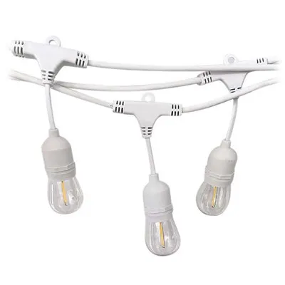 Sir iluminat festiv cu soclu E27X15BUC 15M IP65 - alb V-TAC SKU-7699