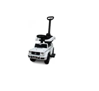 Masinuta copii de impins R-Sport Mercedes G350 AMG Alb, maner parental detasabil, suport pentru picioare, bara de protectie, melodii si claxon, greutate maxima admisa 25 kg