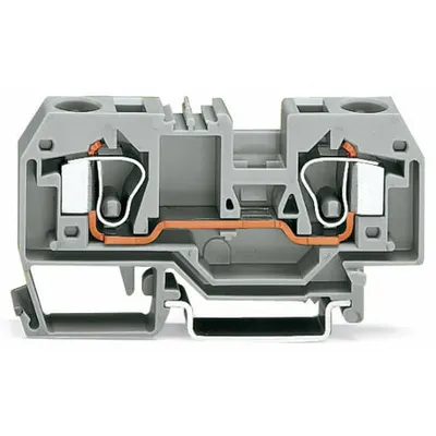 2-conductor through terminal block; 10 mm²; center marking; for DIN-rail 35 x 15 and 35 x 7.5; CAGE CLAMP®; 10,00 mm²; gray