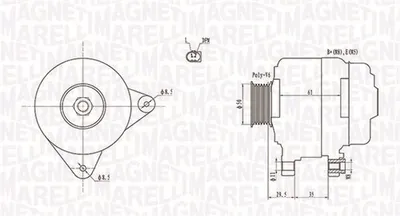 Alternator (12v, 110a) Potrivit Audi A1, A3; Seat Altea, Altea Xl, Ibiza Iv, Ibiza Iv Sc, Ibiza Iv St, Leon, Leon Sc, Leon St, Toledo Iv; Skoda Fabia Ii, Octavia Ii, Rapid 1.4 1.6alk 2.0d 08.05