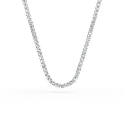 Colier tennis din aur alb cu diamante de 1.1ct