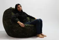 Fotoliu Pufrelax tip sac nirvana gigant teteron red pretabil si la exterior umplut cu perle polistiren