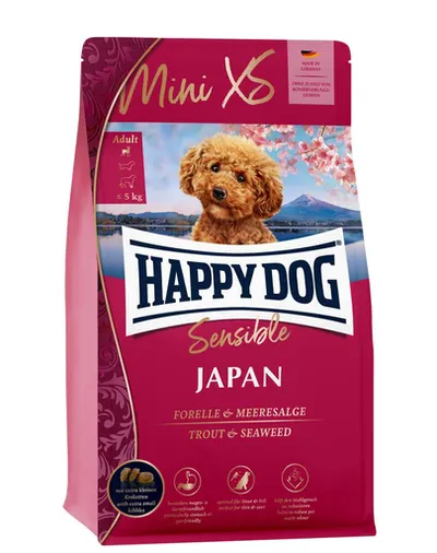 HAPPY DOG MiniXS Japan Hrana uscata pentru caini adulti de talie foarte mica 1,3 kg