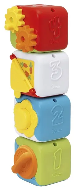 Jucărie interactivă Chicco - Cuburi multifuncționale, 4 buc