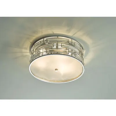 Lampa tavan Seville 3 Light Flush Polished Chrome Crystal With Diffuser