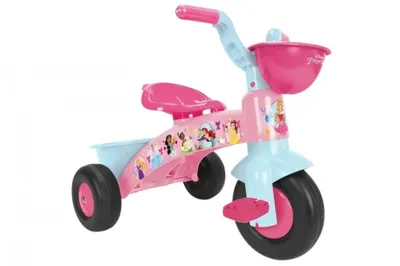 Tricicleta pentru copii, Disney Princess, varsta 1-3 ani, cos transport pe ghidon, greutate maxima admisa 25 kg