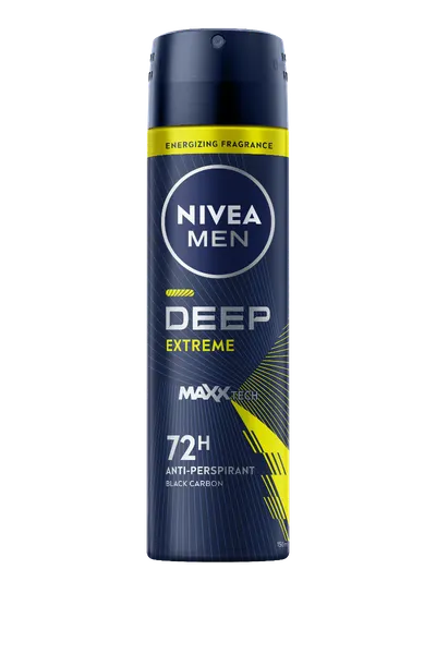 Deodorant spray pentru barbati Deep Extreme Black Carbon, 150ml, Nivea