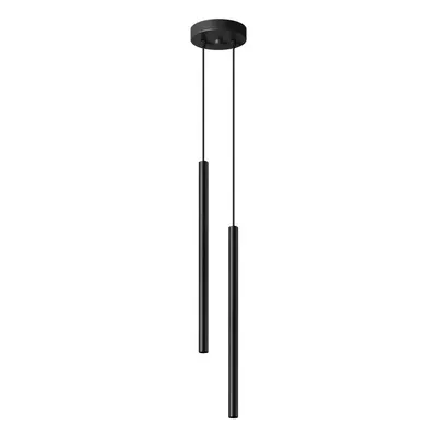 Lustră neagră din metal ø 15 cm Fideus – Sollux