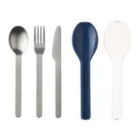 Set tacâmuri de voiaj din 3 piese în cutie albastră Mepal Ellipse