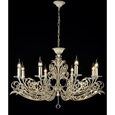 Candelabru Salute,8 becuri dulie E14, 230V,D.58cm, H.92 cm,Auriu