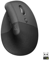 Mouse Logitech - Lift Vertical EMEA, optic, wireless, negru