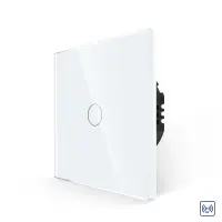 Intrerupator Simplu RF433 cu Touch din Sticla LUXION