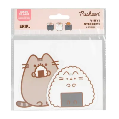Set 2 Stickere Vinil Pusheen Sushi Roll - Ver 3