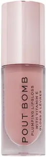 Makeup Revolution Pout Bomb Luciu de volum Doll Nude, 4.6 ml