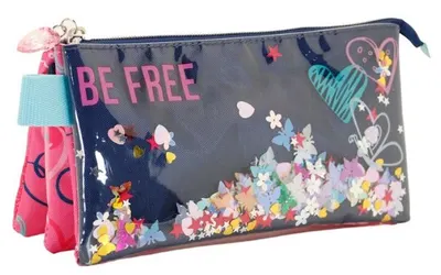 Penar școlar Karactermania OMP! - Be Free, cu 3 fermoare