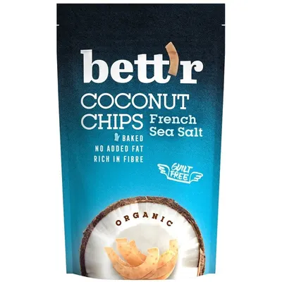 Chips de cocos cu sare de mare bio 70g Bettr