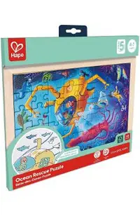 Puzzle din lemn 2 in 1. Salvarea oceanului