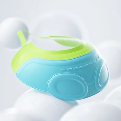 Aparatoare sampon Little Mom Blue din material moale si flexibil, reglabila, fara BPA, dimensiuni 23158,5 cm