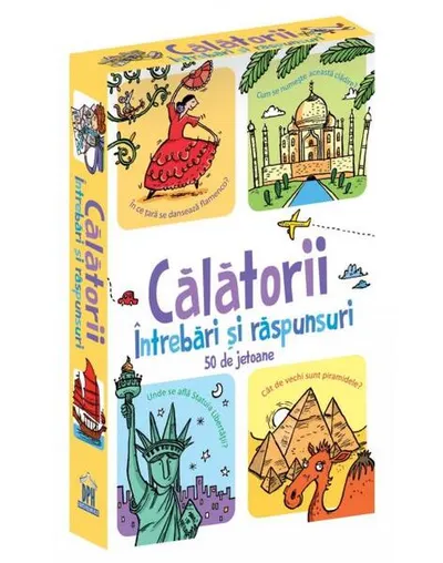 Calătorii. Întrebări și răspunsuri. 50 de jetoane - Paperback - ***