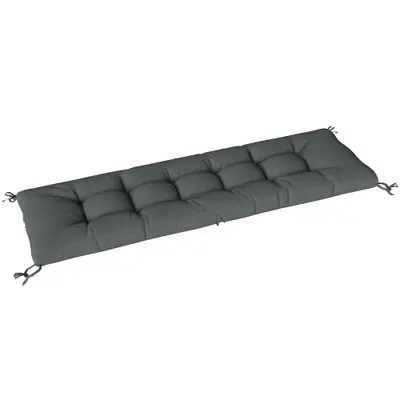 Outsunny Pernă pentru paleți detașabilă Pernă de șezut cu curele Pernă pentru paleți pentru majoritatea șezlongurilor 198x65x13cm Gri închis | Aosom Romania
