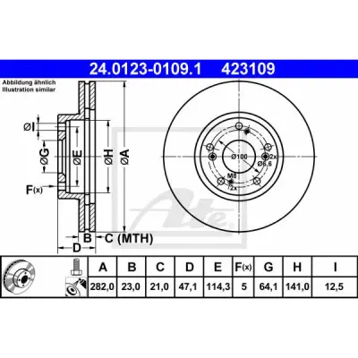 Disc frana ATE 24.0123-0109.1
