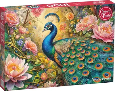 Puzzle Cherry Pazzi din 1000 piese - Paradisul păunilor