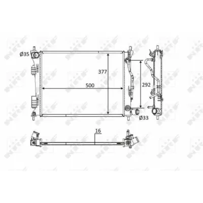 Radiator, racire motor NRF 58556