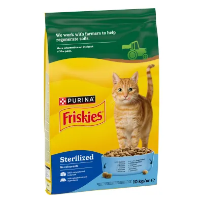 FRISKIES Cat, Adult, Pisica Sterilizata, Somon si Legume, 10 kg