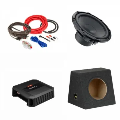 Pachet Subwoofer auto Hertz Cento CS 300W + Amplificator Dieci Power DP 1.500 + Kit de cabluri complet