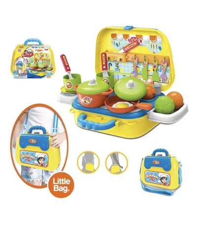 Set de Bucatarie Portabil pentru Copii cu Accesorii Completoare Kitchen Cook Set Educativ si Interactiv, En-gros