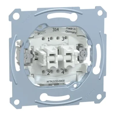 Insert Buton dublu 1 Pol, Incastrat, 10 A, 250V C.A., Borne fara surub