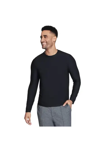 Bluze sport barbati - GoDri LT115B-BLK - cu maneca lunga - negru - poliester