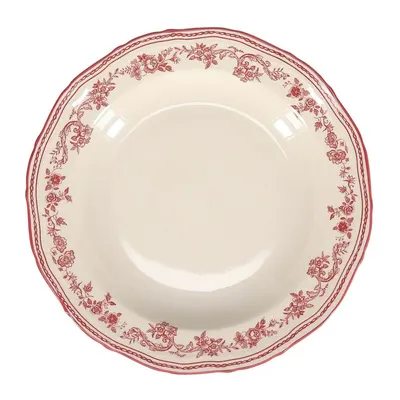Farfurie burgundy/fildeș adâncă din porțelan ø 23 cm Cyril – S|P Collection