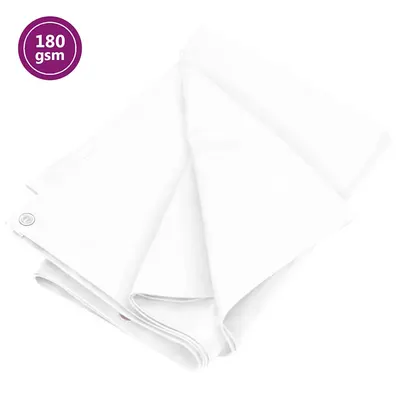 vidaXL Prelată 180 g/m², alb, 4x8 m, HDPE