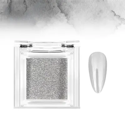 Pigment unghii mirror Marquise, PIGM02, Argintiu