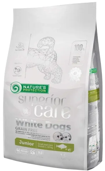 Nature's Protection Superior Care White Dogs Grain Free White Fish Junior Small&Mini Breeds 1,5 KG