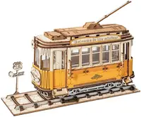 Puzzle 3D din lemn Robo Time din 145 de piese - Tramvai