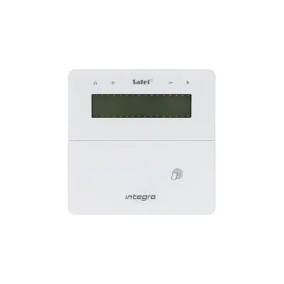 Tastatura wireless Satel Integra INT-KWRL2-W, LCD, EM 125 Khz, compatibila centrale control Integra si Integra Plus, alba