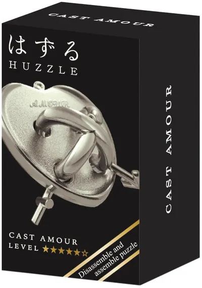 Puzzle logic metalic Hanayama - Mini Huzzle Cast Amour, silver