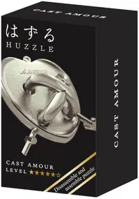 Puzzle logic metalic Hanayama - Mini Huzzle Cast Amour, silver